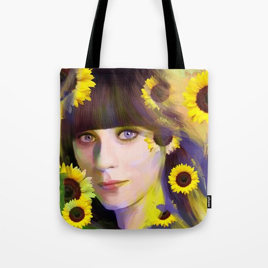 Zooey Deschanel Tote Bag