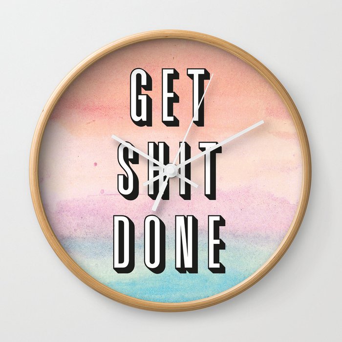 Get Shit Done Wall Clock
