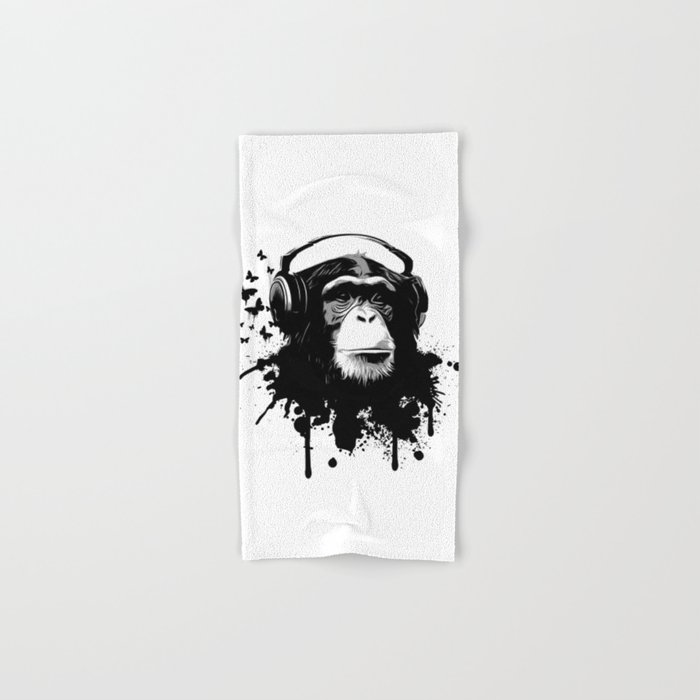 Monkey Business - White Hand & Bath Towel