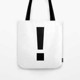 Exclamation Mark (Black & White) Tote Bag