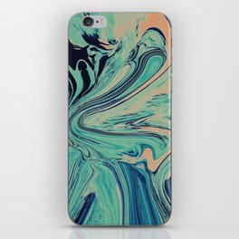 Mediterranean: A pretty abstract digital painting in mint green and pink by Alyssa Hamilton Art  iPhone Skin