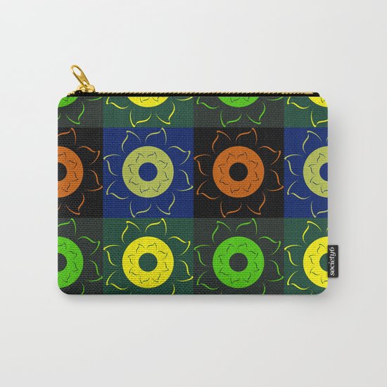 Floral squares Carry-All Pouch