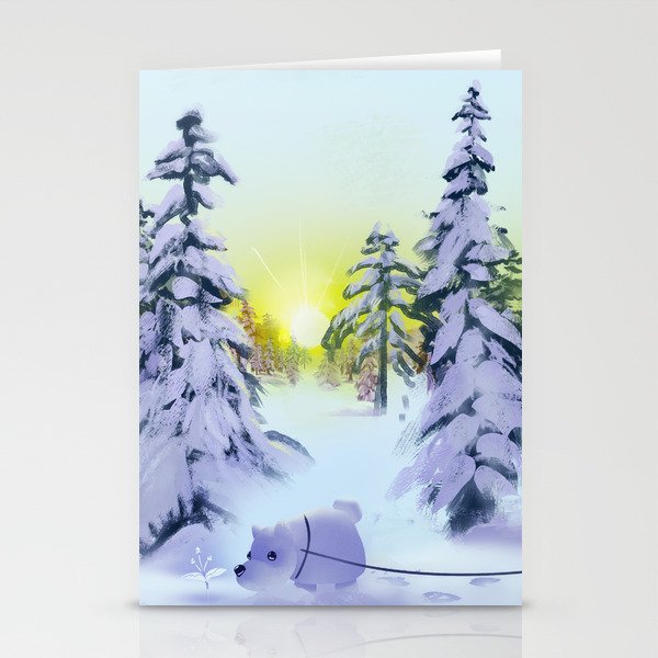 Snowman ballad Stationery Cards