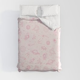 Pink Space Pattern Duvet Cover