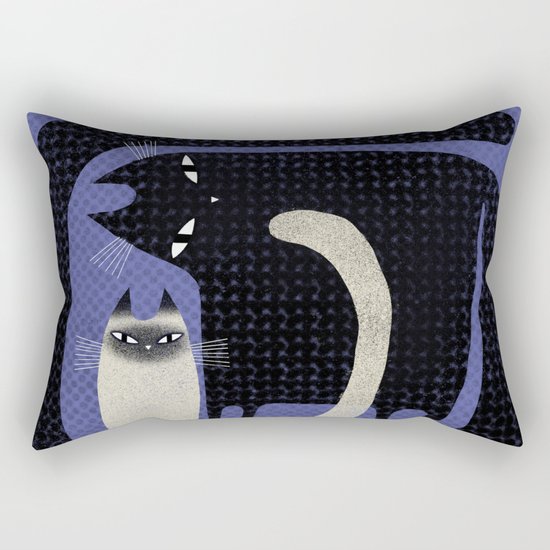 CONTRAST CATS Rectangular Pillow