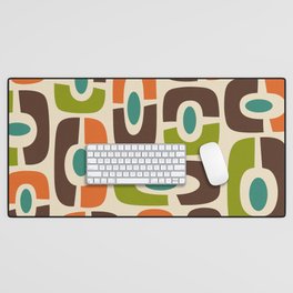 Colorful Mid-Century Modern Cosmic Abstract 397 Desk Mat