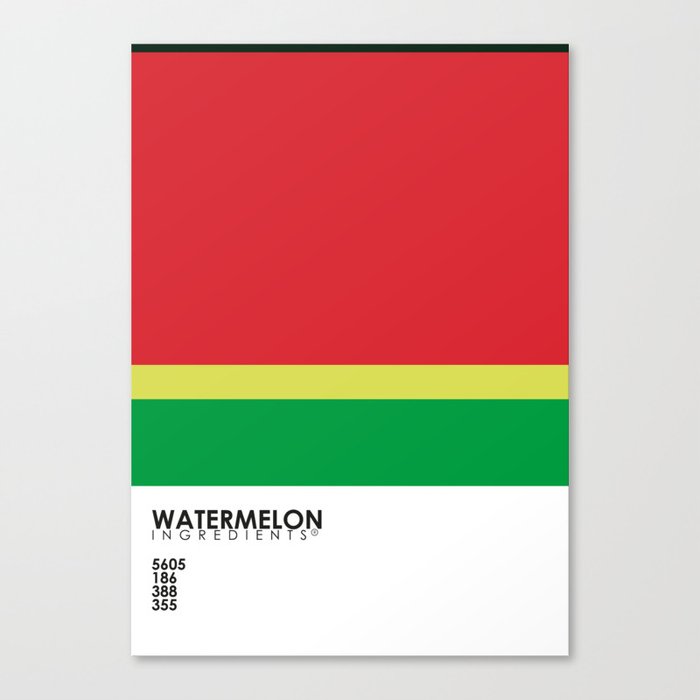 Pantone Fruit - Watermelon Canvas Print