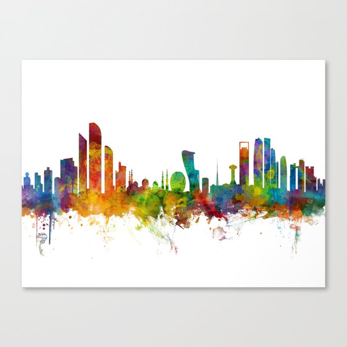 Abu Dhabi Skyline Canvas Print by artPause Michael Tompsett Society6