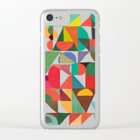 Color Blocks Clear iPhone Case