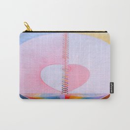Hilma af Klint (Swedish, 1862-1944) - The Dove No. 1, from Group IX Series SUW/UW - 1915 - Abstract, Symbolic painting - Oil on canvas - Digitally Enhanced Version - Carry-All Pouch | Klintdove1, Hilmaafklintart, Thedoveseries, Rainbow, Oil, Painting, Dnahelix, Klint, Heart, Thedove1 