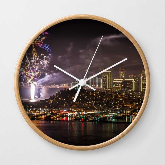 Fireworks in San Francisco Wall Clock