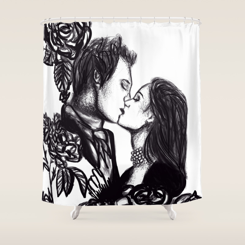 Dark Romantic Art Painting Black And White Dark Romantic