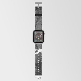 Detroit Black And White Map Apple Watch Band