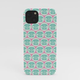 Ring Ring - Mint iPhone Case | Call, Rotary, Graphicdesign, Phone, Dial, Telephone, Retro, Pattern, Mint, Mod 