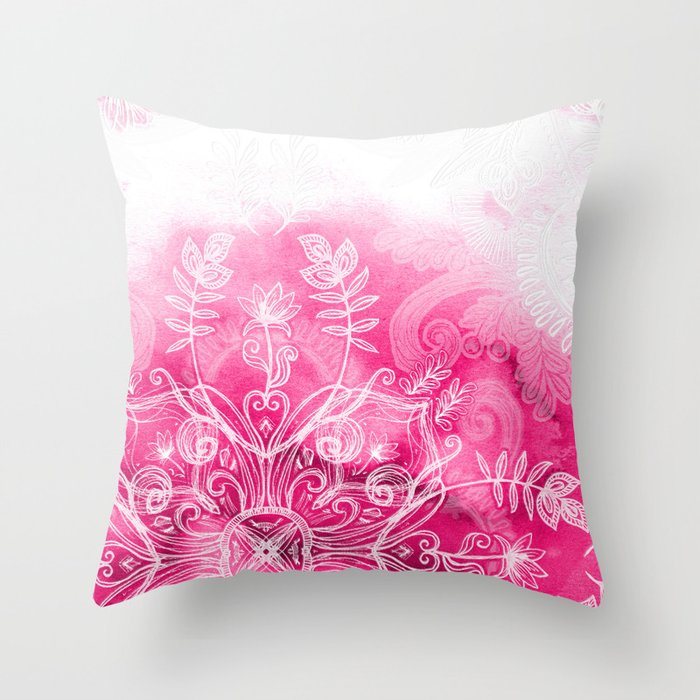 Pink + Patterns Throw Pillow