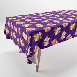 Floral Burst \\ Kitsch Purple Tablecloth