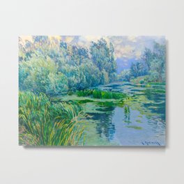Václav Radimský (1867-1946) At The Confluence Colorful Bright Impressionist Oil Landscape Painting Metal Print | Oil, Colorful, Painting, Landscape, The, Confluence, Impressionist, At, Bright 