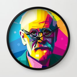 Sigmund Freud Graphic-design Pop Art Portrait Wall Clock