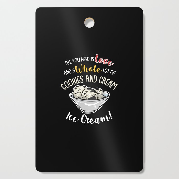 Cookies And Cream Ice Cream Cutting Board