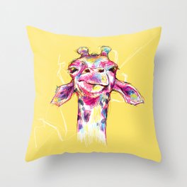 Wonky Giraffe Throw Pillow
