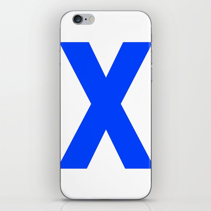 Letter X (Blue & White) iPhone Skin