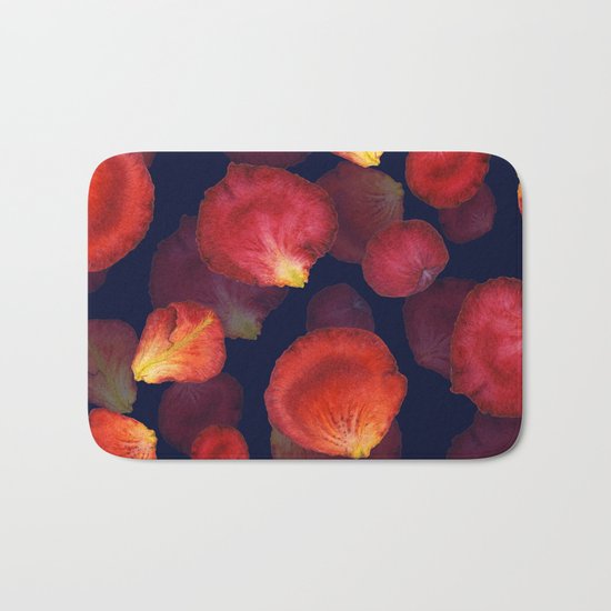 Rose Petal Pattern on Darck 04 Bath Mat