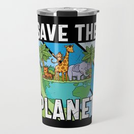 Save The Planet Vintage Retro Travel Mug