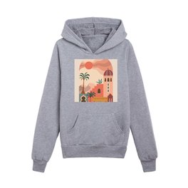 Morocco sunset Kids Pullover Hoodies