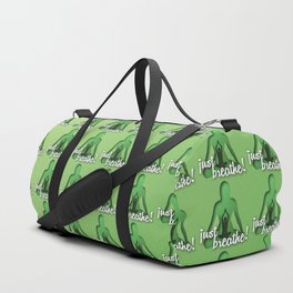 Yoga and meditation quotes paper cut out effect green Duffle Bag