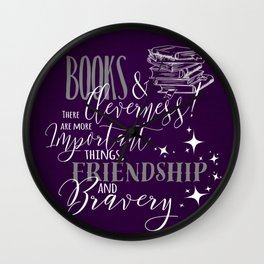 Books and Cleverness Wall Clock | Bookish, Typography, Booknerd, Hermione, Hp, Digital, Library, Cleverness, Books, Graphicdesign 
