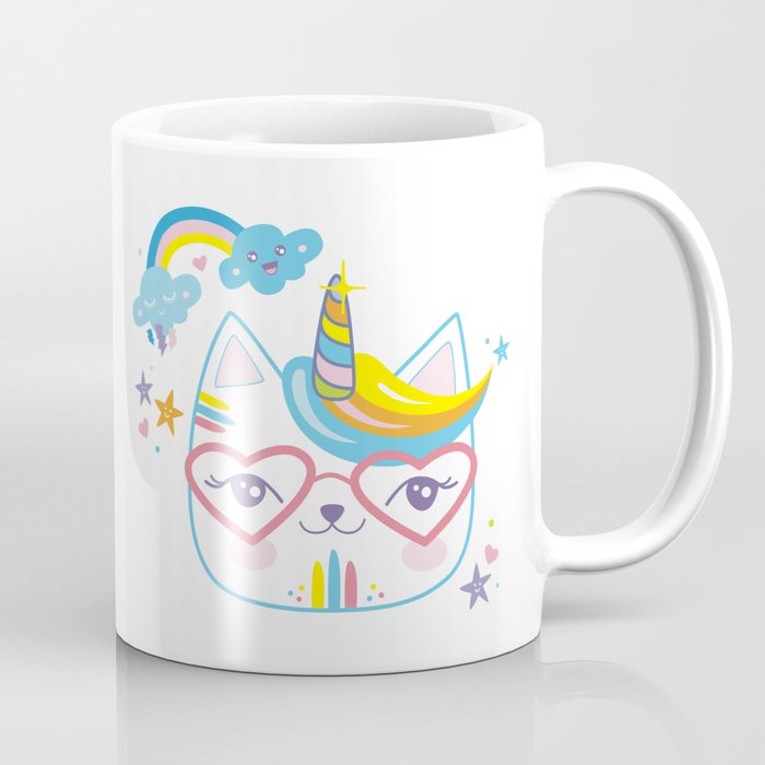 Caticorn Unicorn Crazy Cat Lady Kawaii Gift Unicat Coffee Mug By