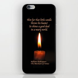 Shakespeare Candle Flame iPhone Skin