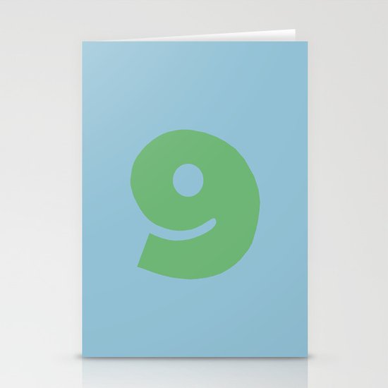 Number 9 Stationery Cards