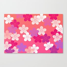 Japanese Ombre sakura pattern 002 Canvas Print