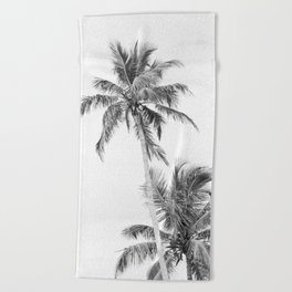 Floridian Palms Black & White #1 #tropical #wall #art #society6 Beach Towel