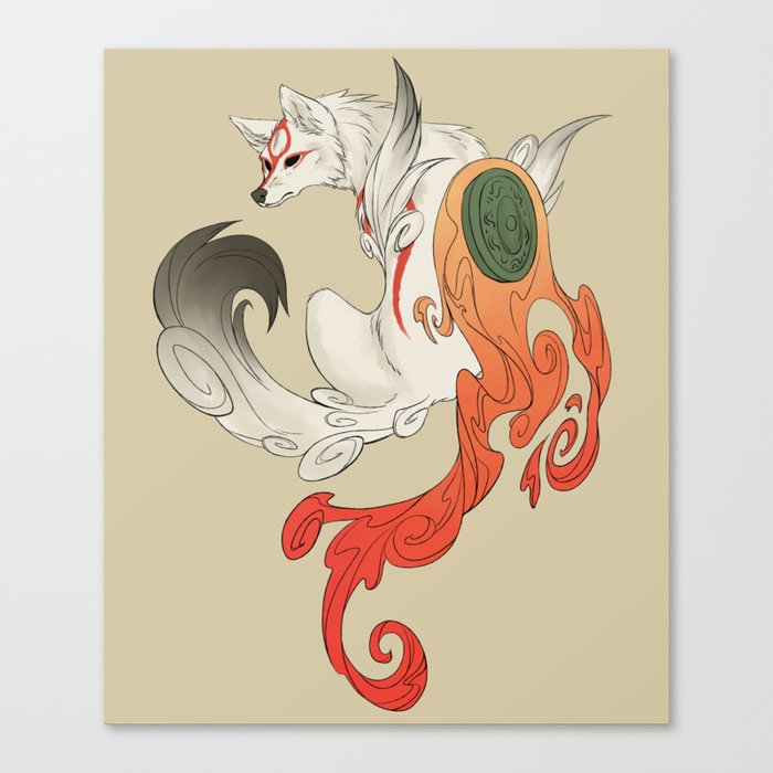 Okami Amaterasu Issun Jump | Art Board Print