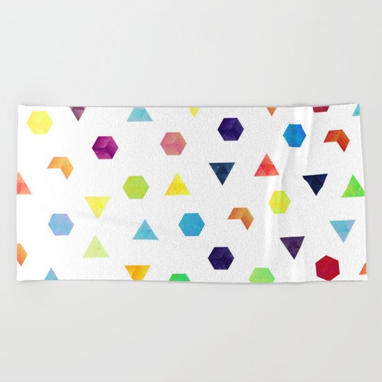 Random Geometry Beach Towel