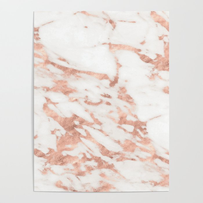 Taggia rose gold marble Poster