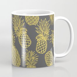 Fresh Pineapples Gray & Yellow Mug