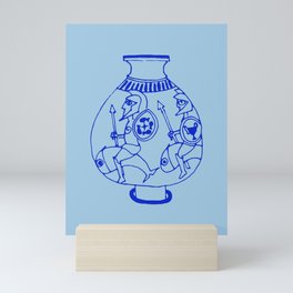 Greek pottery II: riding fishes Mini Art Print