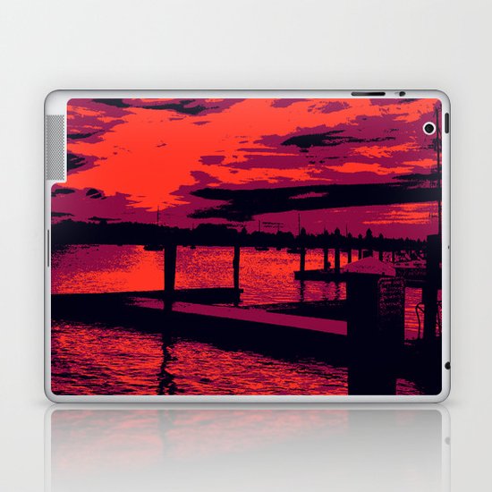 Sunset Over Bristol Harbor Laptop & iPad Skin