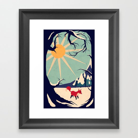 Fox roaming around II Framed Art Print