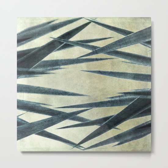 Yucca Leaves Abstract Metal Print