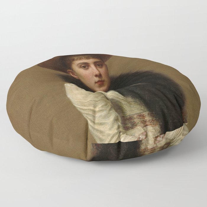 Portrait of Sonia, 1890 by Henri Fantin-Latour Floor Pillow