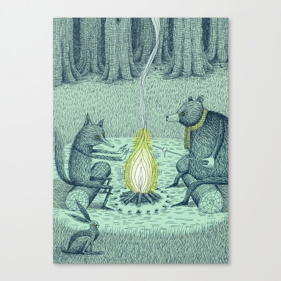 'Campfire' (Colour) Canvas Print