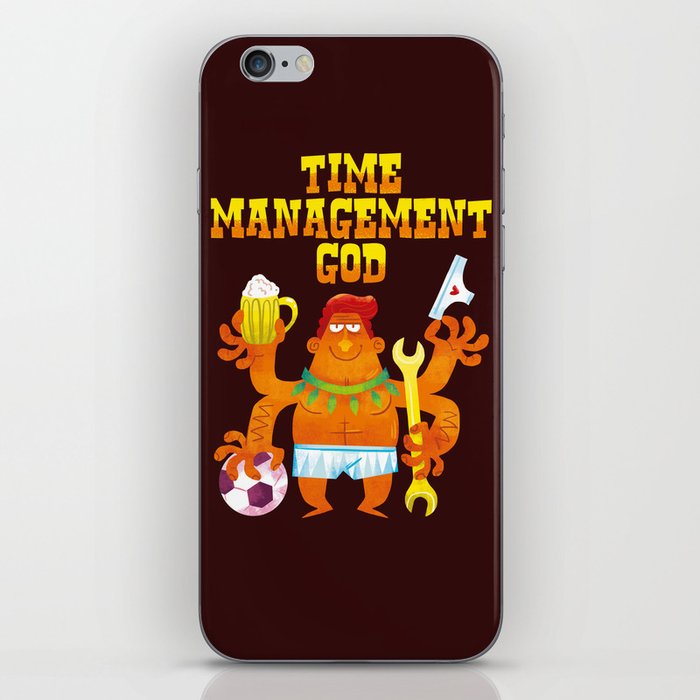 Time management god iPhone Skin