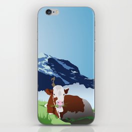 Interlaken, Switzerland (Cow in a Meadow) iPhone Skin