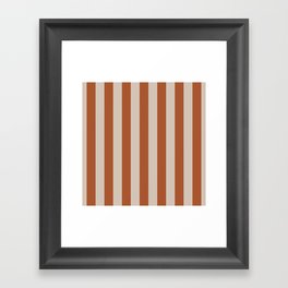 Vertical Stripes in Clay and Putty Framed Art Print