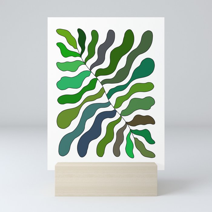 Green LEAF Mini Art Print