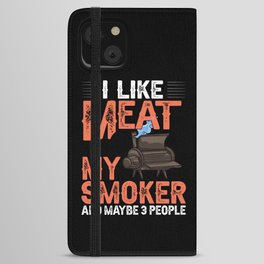 BBQ Smoker Grill Electric Grilling Pellet Recipes iPhone Wallet Case